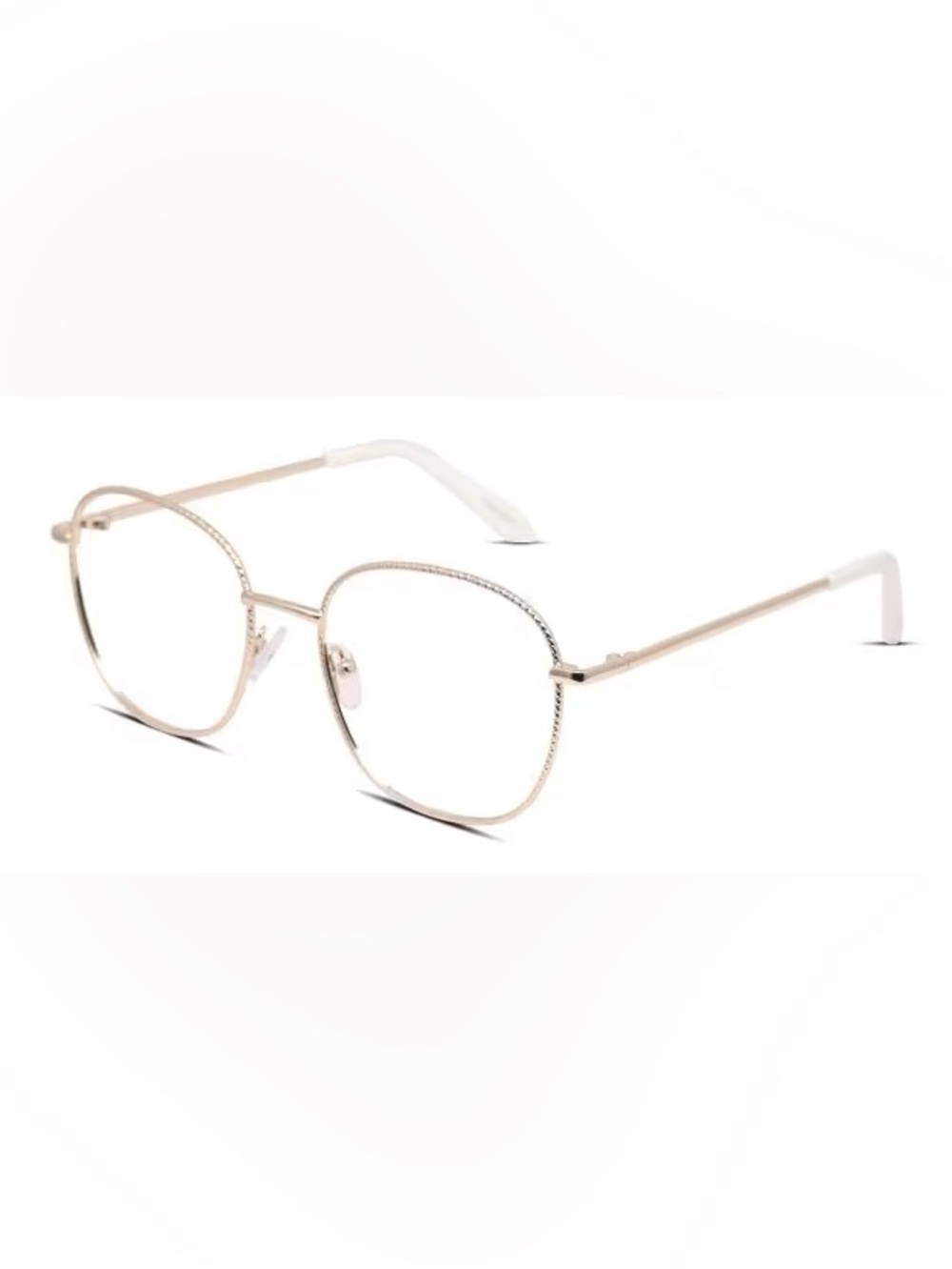 Quay Australia Jezebell Texture gold metal blue-light glasses - NWT!